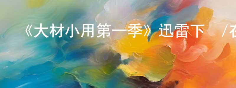 陳震林發布《大材小用第一季》迅雷下載/在線觀看-都市情感-美劇天堂